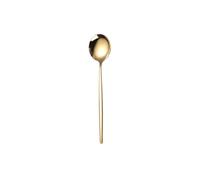 2PC- stainless steel titanium magic color mixing spoon home creative personality practical-bright gold spoon