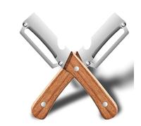 2PC Stainless Steel Vegetable Peeler with Wooden Handle, Kitchen Sharp Easy Peeler for Carrot, Apple, Kiwi, Orange, Easy Grip Kitchen Tool, Multi-PurposePeeler for Fruits & Vegetables