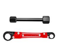 2pc Steel Angled Stoppers Wrench Set - Durable Double Head Plumbing Tool for Secure Pipe Fittings Sink Repairs and Household Maintenance Tasks