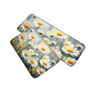 2pc Summer Fresh Floral Pattern Kitchen Door Mat for Hallway, Kitchen