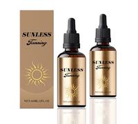 2PC Sunless Tanning Body Serum, Natural Ingredients Adjust Color,Improve Skin Tone,Moisturizing and Repair Skin dryness，Provide fast absorption of nutrients without greasiness,Sun-Kissed Glow