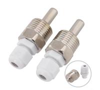 2pc Thermowell G 12 Thread with Stainless Steel Material for Temperature Sensors, Featuring For Immersion Sleeve Pocket for Sensor Protection and Accurate Reading (8x30mm)