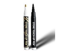 2pc Tombstone Marker Pen Set, Golden Tombstone Marker Pen for Restoring Faded Grave Inscriptions, Waterproof Stone Touch-up Pen, Strong Coverage, Ideal for Gravestone Lettering (Black+Golden)