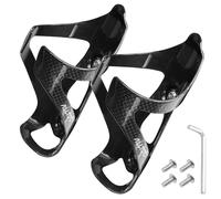 2PC Ultra-light carbon fiber bicycle bottle cage, high-strength aerodynamic design, suitable for road, mountain bike and gravel bikes, durable and lightweight cycling accessories (Glossy)