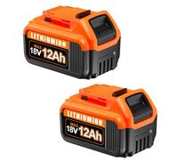 2PC Upgraded to 12.0Ah Lith-ion 18V Replacement for Dewalt Battery Compatible with Dewalt 18 Volt Battery DCB184 DCB182 DCB181 DCB180 DCB201 DCB200 DCB204 (2Battery)