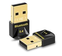 2PC USB Bluetooth Adapter Bluetooth 5.4 Dongle Stick for PC Computer, Low Latency, Plug & Play, Support 20Meters Control Range for Windows 7/10/8.1/11 System