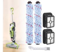 2PC Vacuum Brush Rolls 1868 Multi-Surface and 2PC 1866 Replacement Vacuum Filters, Compatible with Bissell CrossWave 2306A 1785A 3888A Vacuum Cleaner, Compare to Part 1608683, 160-8683, 1608684