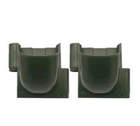 2pc Vertical Plant Boxes Designed for Soilless Growing Systems and Green Wall Installation in Urban Spaces (green)