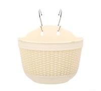 2PC Wall Mounted Flower Planters Semicircular Resin Design for Optimal Plant Growth and Aesthetic Appeal (Beige)