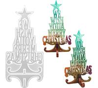 2PC We Wish You A Merry Christmas Resin Mould Christmas Tree Letter Crystal Epoxy Resin Mold for Xmas Decoration Gift Resin Clay Craft DIY