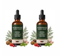 2PC Wild Wormwood Herbal Drops, Alcohol-Free Formula, Botanical Beauty Care Suitable for daily use