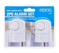 2Pc Window Door Entry Alarm Set - Home Shed Security | Wireless Anti Theft, Burglar Detection, Safety Protection Household Alarms, Diy New