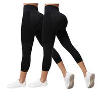 2PC Women Anti Cellulite Leggings 3D Compression Push-Up Opaque High Waist Slimming Scrunch Gym Yoga Running Legging Seamless Tummy Control Stretchy Yoga Pants