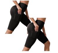 2PC Women Anti Cellulite Leggings 3D Compression Push-Up Opaque High Waist Slimming Scrunch Gym Yoga Running Legging Seamless Tummy Control Stretchy Yoga Pants