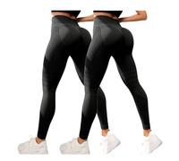 2PC Women Anti Cellulite Leggings 3D Compression Push-Up Opaque High Waist Slimming Scrunch Gym Yoga Running Legging Seamless Tummy Control Stretchy Yoga Pants