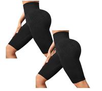 2PC Women Anti Cellulite Leggings 3D Compression Push-Up Opaque High Waist Slimming Scrunch Gym Yoga Running Legging Seamless Tummy Control Stretchy Yoga Pants