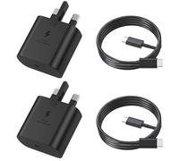 2Pcak 25W Samsung Super Fast Charger Type C, USB C Fast Charger with 2M Type C Charging Cord, Android Phone Charger Fast Charging Block Compatible with Samsung Galaxy S25 Ultra/S25/S24/S23/S22/S21