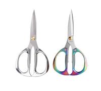 2PCMulti-Purpose Kitchen Shears Scissors, Heavy Duty Stainless Steel Scissors with Strong Straight Edge Snips Comfortable Handle