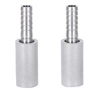 2pcs 0.5μm Diffusion Stone,Stainless Steel Airstone with 1/4 Inch Outer Diameter Barb Brewing Accessories for Uniform Oxygenation of Wort, Carbonated Beer, and Soda Water