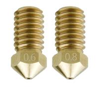 2PCS 0.6mm 0.8mm 3D Printer Nozzle, Wear-Resistant and Heat-Resistant 300 ℃ All Metal Hot End Accessory Detachable Brass Nozzle, Compatible with Upgraded Bambu Lab A1/A1 Mini 3D Printer Hotend