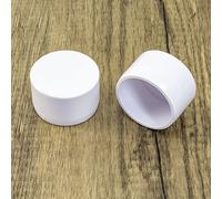 2PCS 1-1/2 Inch SCH40 PVC Pipe End Cap Plug Cover PVC Pipe Fitting Coupling White Socket for Furniture DIY