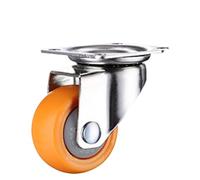 2PCS 1/1.25/1.5/2 Inch Furniture Casters Wheels Nylon Swivel Castor Trolley Rubber Wheel for Shopping Trolleys(E,1.5 inch)