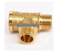 2pcs 1/2" Female x 1/2" Male x 1/2" male Thread Tee 3 Way Brass Pipe fitting Connectr for water fuel gas
