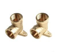 2PCS 1/2 inch Brass 90 Degree Elbow Coupler for Standard Plumbing Fixtures and Pipe Network Integration