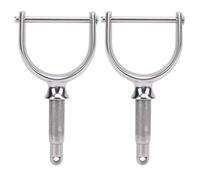 2PCS 1/2 Inch Oarlocks, Polished Stainless Steel Side Mount Rowlocks for Small Boats, Canoe Kayak Dinghy Oarlock with U - Cup Design, No - Drill Installation for Marine Use Durability