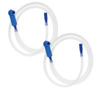 2Pcs 1.2 m/3.93 ft Brake Bleeding Hose, Break Bleed Kit and Motorbike Brake Bleeding Kit, Rubber Hose with Adapter for Hydraulic Fluid Transfer, Brake System Maintenance and Motorcycle Servicing