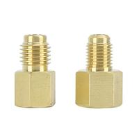 2Pcs 1/2ACME Brass Refrigeration Adapter Solid Brass Refrigerant Vacuum Pump Port Connector for HVAC Maintenance Tools Professional Grade Durable Accessory