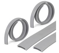 2PCS 1.2m PVC Floor Transition Strip, Self Adhesive Threshold Strips for the Aluminium Threshold,Door Cover Divider for Block Wind, Damp, Dust and Pests, Flooring Edge Trim Door Bar (Graey)