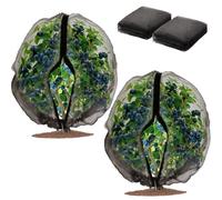 2Pcs 1.2x1.4M Fruit Flower Plant Netting Cover Bag Blueberry Strawberry Net Cage with Zipper and Drawstring, Garden Insect Bird Bug Barrier Netting Mesh for Protection Plant Fruits Tree Flower