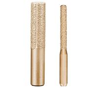 2Pcs 1/4'' + 1/2'' Straight Diamond Brazed Profile Wheel Router Bit Set for Marble Granite Stone Hells Tile Edge Profiling Cutting 6.35mm + 12.7mm Shank (1Pcs 1/4'' Shank +1Pcs 1/2'' Shank)