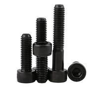 2Pcs 1/4-20 3/8-16 Black Hex Socket Head Cap Screws BSW Allen Head Hexagon Socket Bolts 12.9 Grade Carbon Steel DUO ER (Length : 3", Size : 3/8-16)