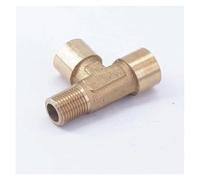 2pcs 1/4" Female-Female-Male Tee 3 Way Brass Pipe Fitting Connector Water Fuel Gas