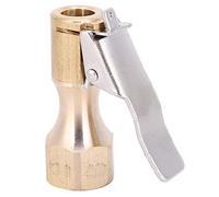 2PCs 1/4-Inch Internal Thread Pump Nozzle Air Chucks Open Flow Straight Lock-On Tire Chuck with Clip for Inflator Gauge Compressor Accessories(1/4)