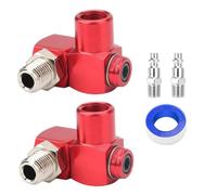 2PCS 1/4 Inch NPT Air Tool Swivel Fitting 360° Swivel Hose Connector Adapter
