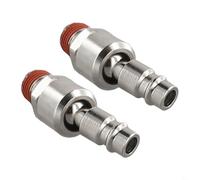 2Pcs 1/4 NPT Pneumatic Quick Joint Air Compressor Fitting, 360 Degree Rotating C Type Coupler for Hose, Nail, Pressure Washer, Zinc Plated Steel, Industrial