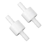 2pcs 1/4" One Way Inline Check Valve, PP Non Return Barb Hose Straight Back Flow Ozone Resistant for Fuel Gas Oil Water Air Compressor Sump Pump Automotive Industrial Agricultural Equipment Part
