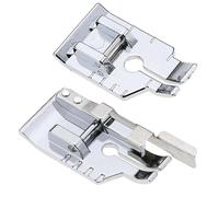 2PCS 1/4'' Quilting Patchwork Sewing Machine Presser Feet - 1 with Edge Guide & 1 Without. Fits Low Shank Snap-On Singer, Brother, Babylock, Euro-Pro