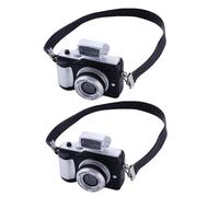 2Pcs 1:4 Scale Mini Camera Prop Ornament Vintage Camera Model, Miniature Digital Camera Mini Decoration Accessories Photography Props Ornament