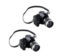 2Pcs 1:4 Scale Mini Camera Prop Ornament Vintage Camera Model, Miniature Digital Camera Mini Decoration Accessories Photography Props Ornament