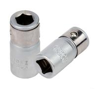2PCS 1/4 Sq Drive to 1/4 Hex Shank Socket Adapter for Use with Ratchet Handles and Electric Screwdrivers