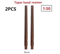 2PCS 1:50 Taper Pin Hand Reamer Set, for HSS Alloy Steel Manual Reamer with Taper Shank for CNC Machine Tools, 3/4/5/6/8/10mm Milling(2PCS 8MM)
