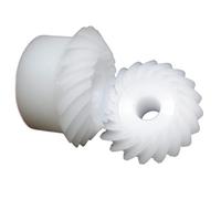 2pcs 1.5M Plastic Spiral Helical Gear Set - 20/30 Teeth, 90 Degree Transmission Gear for Mechanical Applications(30 Teeth 8mm Bore)
