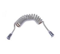 2pcs 1.5M Spring Shower Hose, Flexible Telescopic Tube for Bidet Spray Pipe, PU Material with Anti-Winding Design for Bathroom(Grey-150cm)