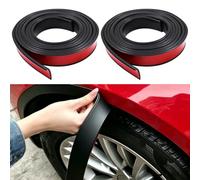 2Pcs 1.5m Universal Wheel Arch Trim Fender Flares Protection Strips | Heavy-Duty Rubber Arch Extensions, Self-Adhesive Moulding Edge Protector Cover for Saloons, SUVs, Estates & Hatchbacks