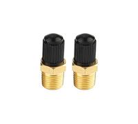 2Pcs 1/8 NPT MPT Brass Air Compressor Tank Fill Valve, Heavy Duty Brass Air Nozzle