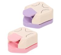 2pcs 1 Decorative Corner Punch for Paper Crafting and Photos | Handheld Manual Tool, ABS Plastic and Metal Build, Ergonomic Grip, round Flat Decorative Options